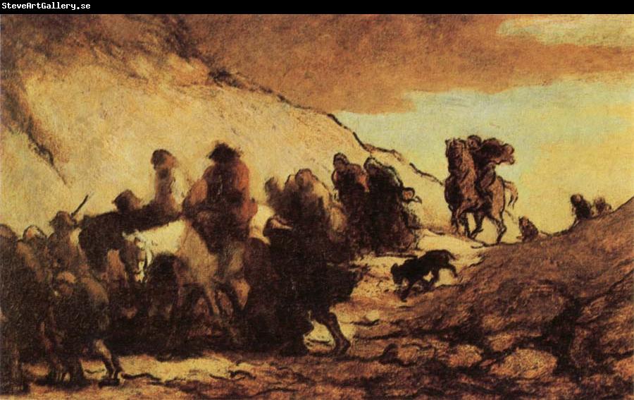 Honore Daumier The Emigrants